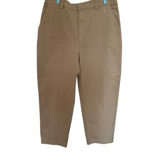GAP Straight Up Khaki Cotton Pants Oatmeal Tan Neutral Barrel Leg Size 8